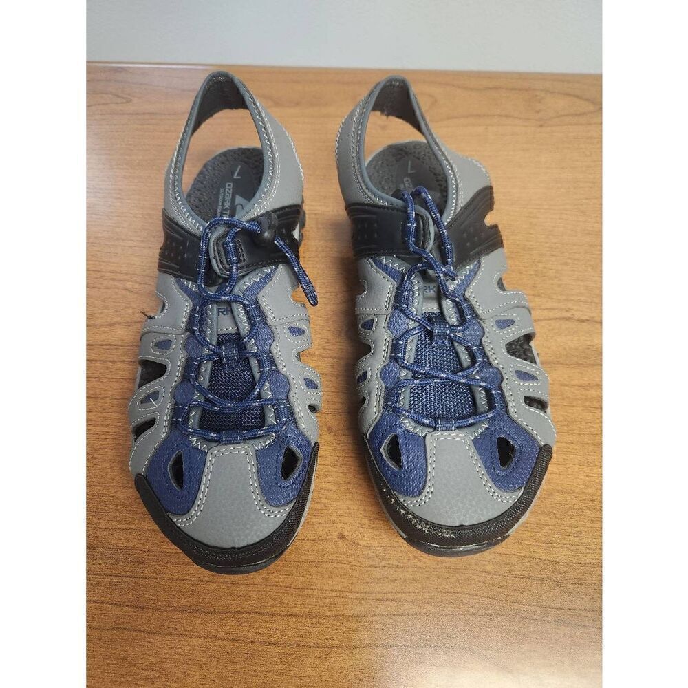 NWOT Ozark Trail Shoe Mens 7 Gray Sandal Outdoor Hiking Comfort Walking Round To